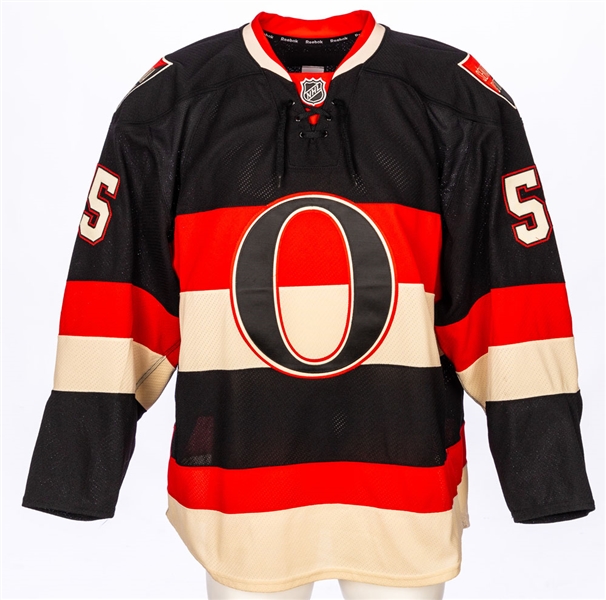 Sergei Gonchars 2012-13 Ottawa Senators Game-Worn Heritage Jersey with Team COA - Photo-Matched!