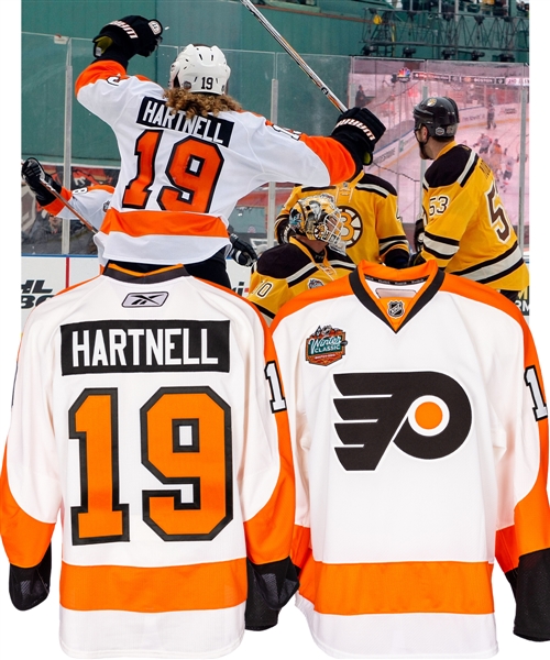 Scott Hartnells 2010 Winter Classic Philadelphia Flyers Warm-Up Worn Jersey with NHLPA COA