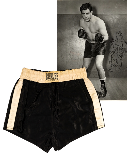 Johnny Grecos 1940s/1950s Benlee Worn Boxing Trunks