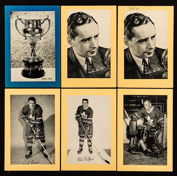 Bee Hive Hockey Photo Collection of 44 including Group 1 1934-43 (3) and Group 2 1945-64 (41) 