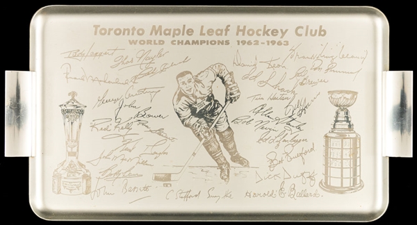 Toronto Maple Leafs 1962-63 Stanley Cup Championship Tray in Original Box