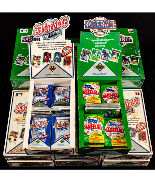 1990 and 1991 Upper Deck Baseball Wax Boxes (14)