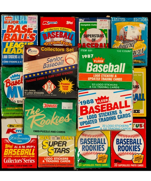 Huge 1986-1981 Fleer, Topps, Upper Deck, Score and Other Brands Baseball "Updated", "Rookie & Traded", "High # Series" and Various Assorted Set Collection of 107