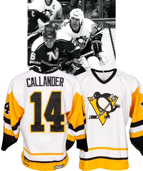 Jock Callanders Late-1980s Pittsburgh Penguins Game-Worn Jersey - Team Repairs!