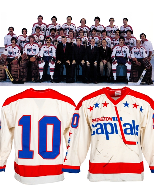 Washington Capitals Mid-to-Late-1970s Game-Worn Jersey - Team Repairs!