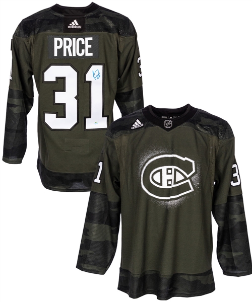 Carey Price Signed Montreal Canadiens "Camouflage" Jersey with COA