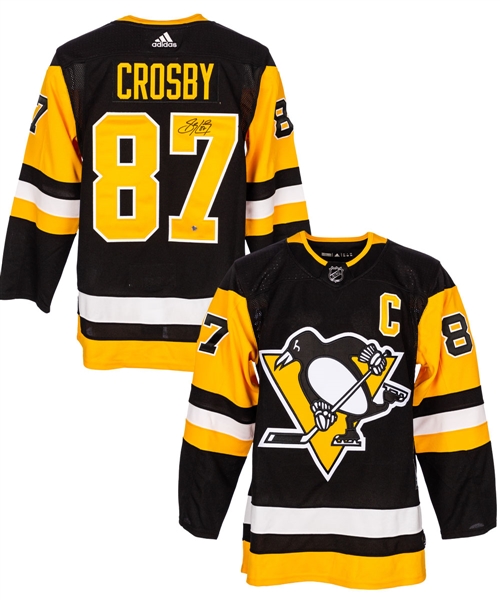 Sidney Crosby Signed Pittsburgh Penguins Captains Home Jersey with COA