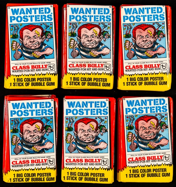 1974 Donruss Football Super Freaks Wax Box (24 Unopened Packs - BBCE certified), 1980 Topps Wanted Posters (49 Unopened Packs) and 1961 Jell-O Car and Airplane Coin Partial Sets