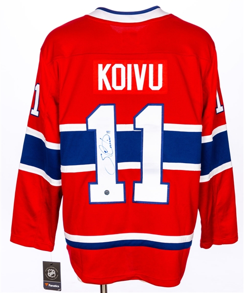 Saku Koivu Signed Montreal Canadiens Captains Home Jersey with COA