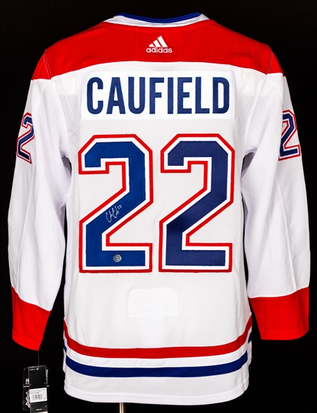 Cole Caufield Signed Montreal Canadiens Road Jersey with COA