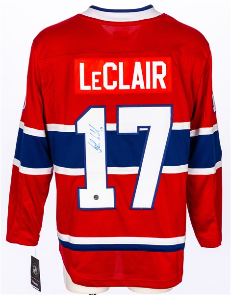 John LeClair Signed Montreal Canadiens Fanatics Home Jersey with COA