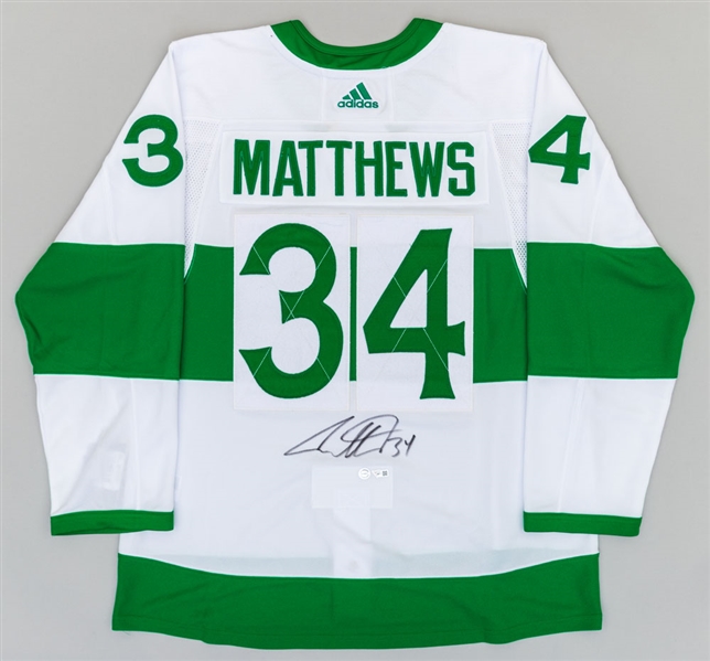 Auston Matthews Signed Toronto Maple Leafs "Toronto St Pats" Adidas Jersey with COA - Fanatics Authenticated 