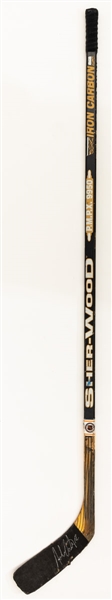 Adam Oates Mid-1990s Boston Bruins Signed Sher-Wood PMPX 9950 Game-Used Stick