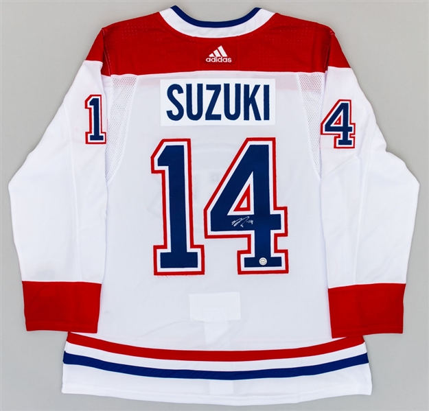 Nick Suzuki Signed Montreal Canadiens Road Jersey with COA