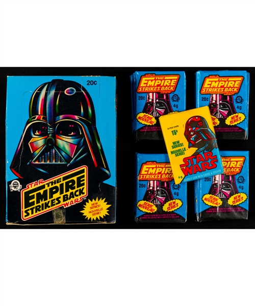 1978 O-Pee-Chee Star Wars Series 2 Unopened Pack (1) and 1980 O-Pee-Chee Star Wars Empire Strikes Back Series 2 Partial Box (19 Unopened Packs)