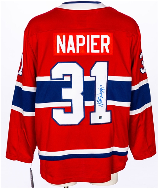 Mark Napier Signed Montreal Canadiens Fanatics Home Jersey with COA 