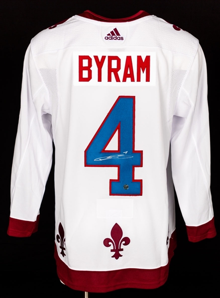 Bowen Byram Signed Colorado Avalanche "Reverse Retro" Jersey with COA