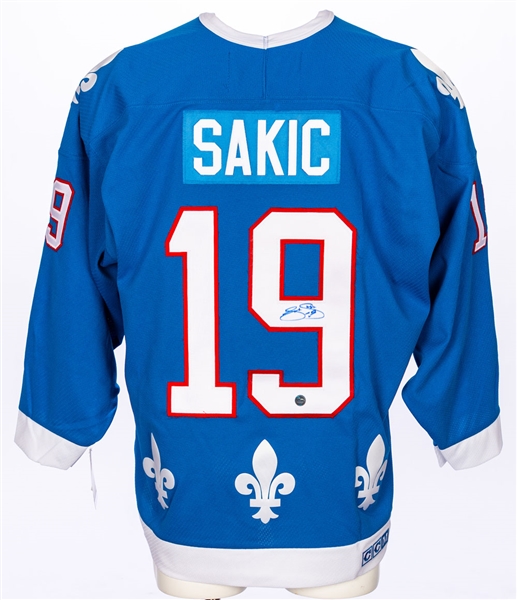 Joe Sakic Signed Quebec Nordiques Captains Jersey with COA