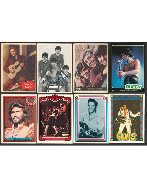 1950s to 1970s Music Groups/Singers Non-Sport Card Sets/Near Sets/Extras Including The Beatles, The Monkees, Elvis Presley, Kiss and Others - Includes Packs