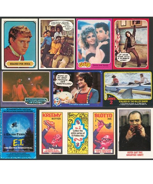 Huge Non-Sport Card Sets/Near Sets/Extras Collection Including 1975 Good Times, 1976 Grease, 1976 Welcome Back Kotter, 1978 Mork & Mindy, 1978 Jaws II and Many Others - Includes Packs