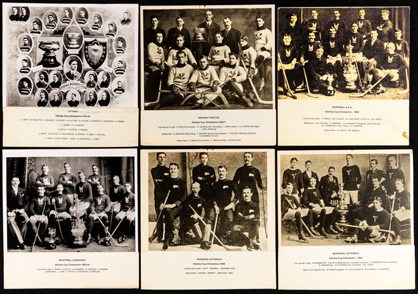 Stanley Cup Champions 1893 to 1929 Mounted Team Photo Collection of 73 from the Hockey Hall of Fame 
