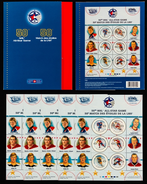 Canada Post 2000 NHL All-Star Game 50th Anniversary Commemorative Stamp Sets (42)