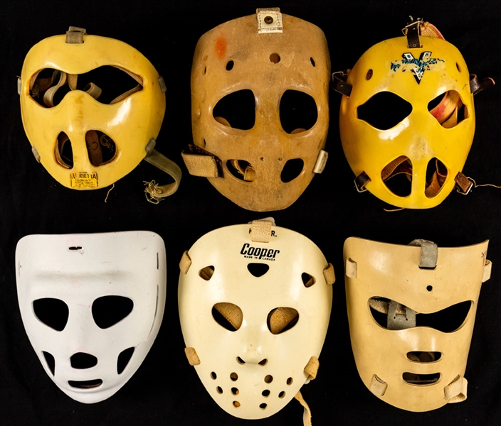 Vintage Goalie Mask Collection of 6 Including Marietta, Winn-Well and Cooper Masks