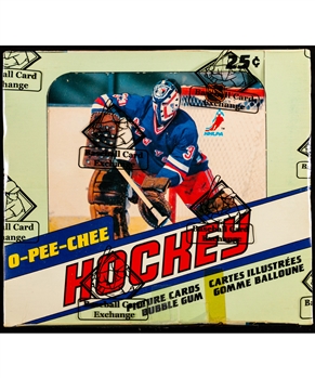 1981-82 O-Pee-Chee Hockey Wax Box (48 Unopened Packs) - BBCE Certified - Paul Coffey, Jarri Kurri, Denis Savard and Peter Stastny Rookie Card Year!