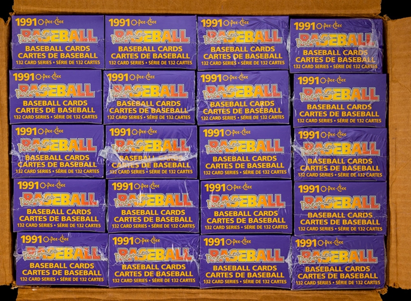 1991 O-Pee-Chee Premier Baseball Case Containing 40 Factory Sealed Sets and 1992 O-Pee-Chee Premier Baseball Case Containing 30 Factory Sealed Sets