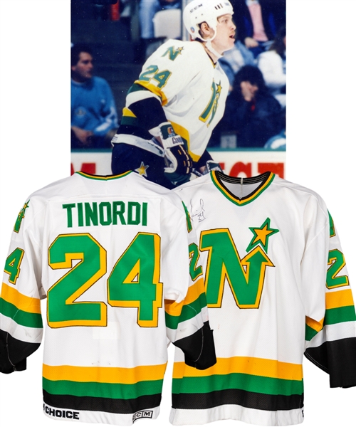 Mark Tinordis 1988-89 Minnesota North Stars Signed Game-Worn Jersey