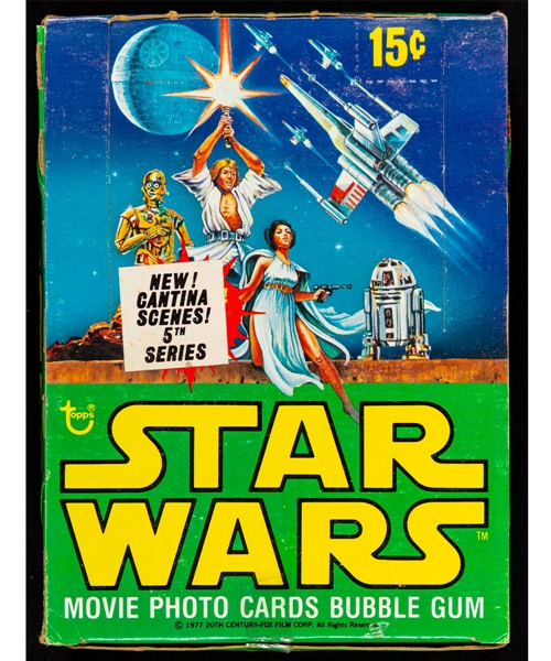 Scarce 1978 Topps Star Wars 4th/5th Series Partial Transition Wax Box (32 Unopened Packs)