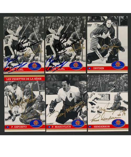 1972 Canada-Russia Series (1991 Future Trends) Signed Hockey Cards (123) Including Dryden, Henderson, Tretiak, Mahovlich Bros, Phil Esposito and Other Stars/HOFers - Many Multiple Signature Cards