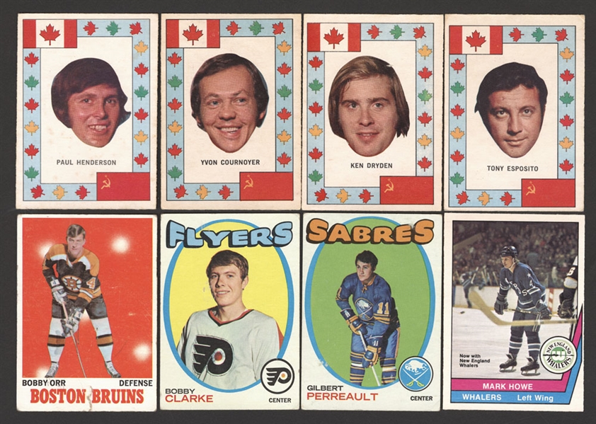 1970s/1980s Hockey Card Collection Including 1972-73 O-Pee-Chee Team Canada Near Complete (27/28) Card Set and Extras