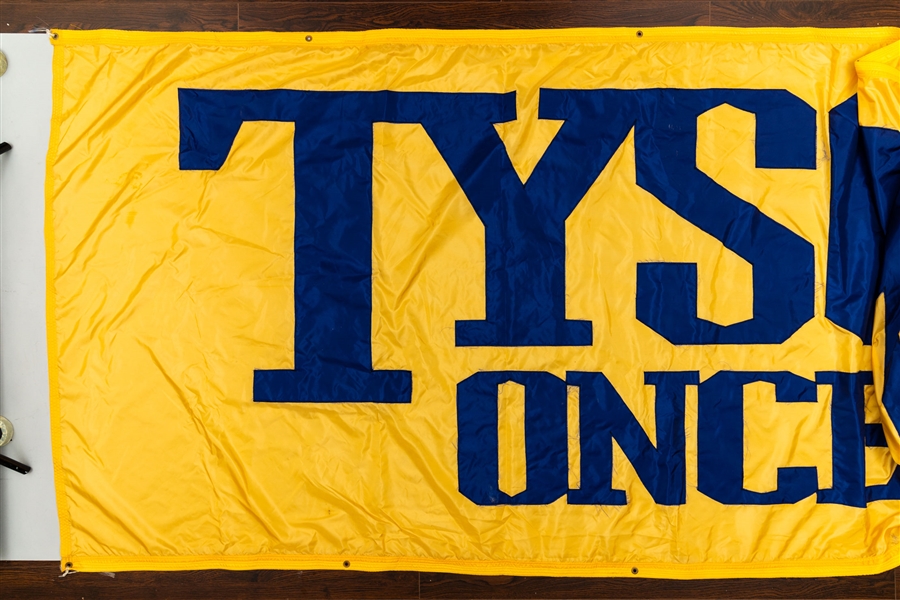 Huge Mike Tyson vs Michael Spinks “Once and for All” World Heavyweight Championship 1988 Trump Plaza Boxing Advertising Banner (54” x 480”) with LOA 