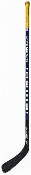 Guy Lafleurs Late-1980s New York Rangers/Quebec Nordiques Signed Chimo GLM 999 Game-Used Stick 
