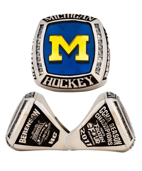 Red Berensons 2010-11 Michigan Wolverines CCHA Regular Season Champions Ring with His Signed LOA