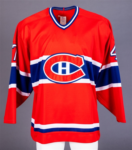 Alexei Lojkins Mid-to-Late-1990s Montreal Canadiens Game-Worn Pre-Season Jersey with Team LOA 