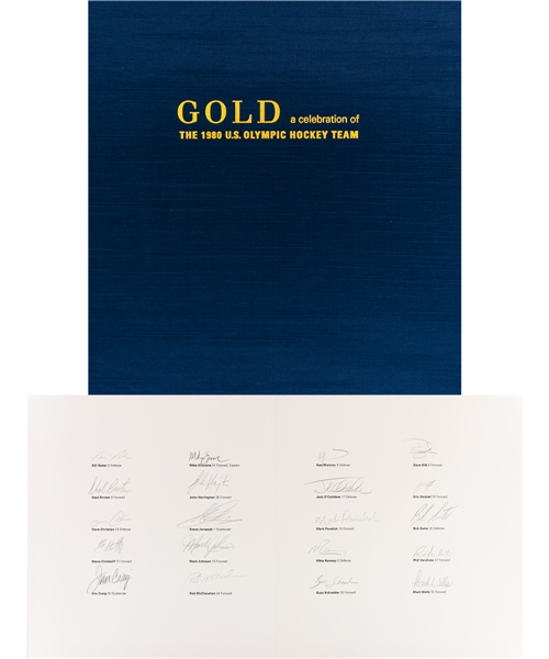 Mark Pavelichs "Gold: a Celebration of the 1980 U.S. Olympic Hockey Team" Limited-Edition Team-Signed Book with His Signed LOA