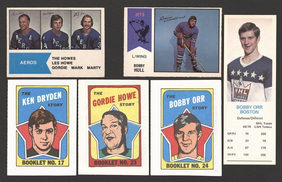 1974-75 O-Pee-Chee WHA Complete 66-Card Set, 1971-72 Topps Booklets Complete Set (24) and 1970-71 Dads Cookies Complete 144-Card Set