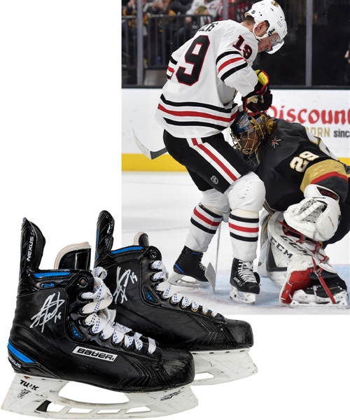 Jonathan Toews’ 2018-19 Chicago Black Hawks Signed Bauer Nexus Game-Used Skates – Photo-Matched! 