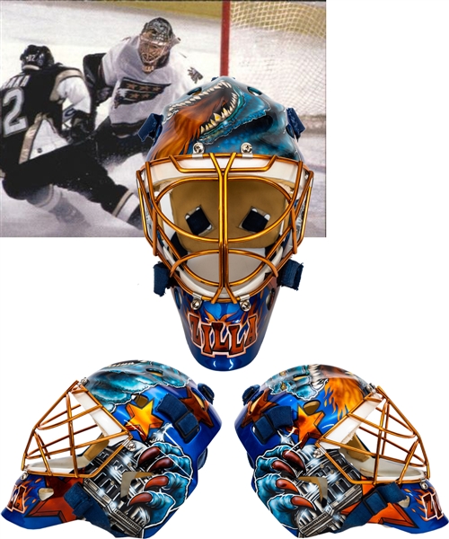 Olaf Kolzigs 2001-02 Washington Capitals "Godzilla" Worn Training Camp Goalie Mask