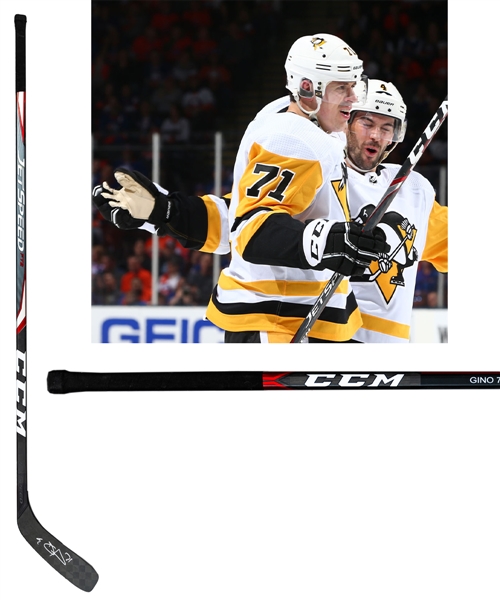 Evgeni Malkin’s Late-2010s Pittsburgh Penguins Signed CCM JetSpeed Game-Used Stick 