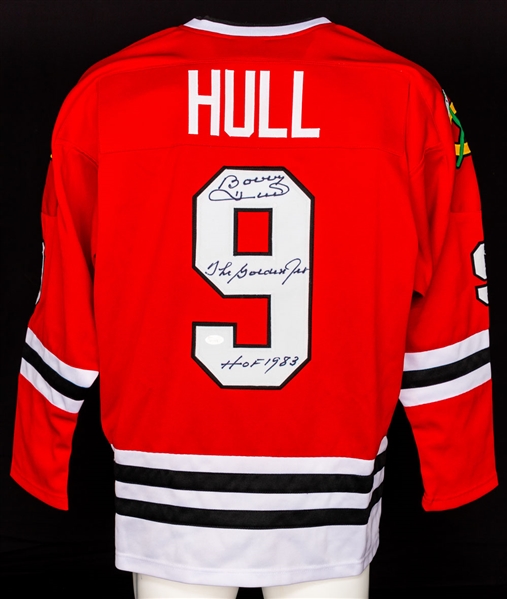 Bobby Hull Signed Chicago Black Hawks Alternate Captain’s Jersey – JSA Authenticated