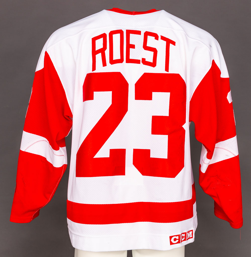 Stacey Roest 1999-00 Detroit Red Wings Red Set 2 Game Worn Jersey 
