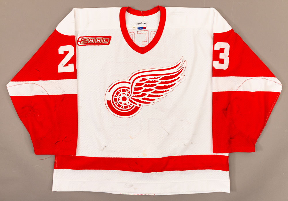 Stacey Roest 1999-00 Detroit Red Wings Red Set 2 Game Worn Jersey 