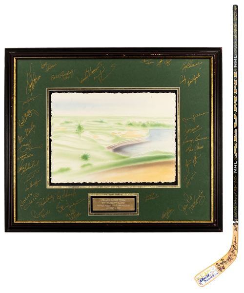 Peter Mahovlichs Multi-Signed Golf Tournament Item Collection of 5 Featuring Many NHL HOFers with His Signed LOA