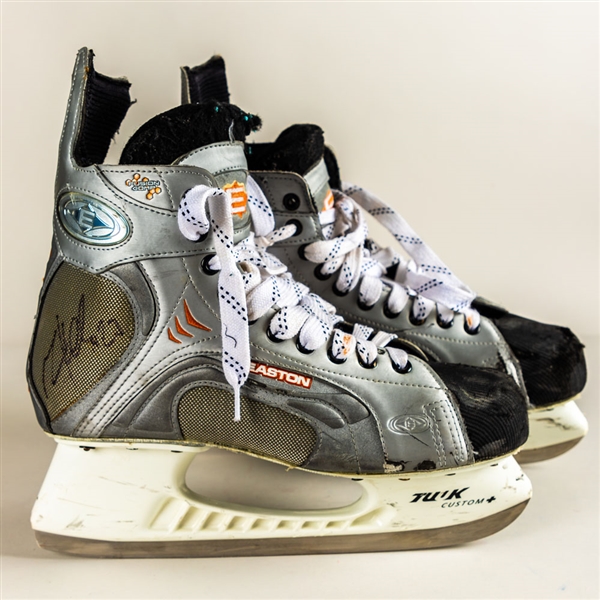 Milan Hejduk’s 2006-07 Colorado Avalanche Signed Easton Synergy Game-Used Skates 