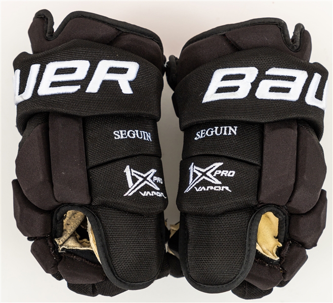 Tyler Seguin’s Late-2010s Dallas Stars Bauer Vapor Game-Used Gloves 