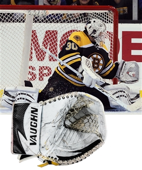 Tim Thomas 2010-11 Boston Bruins Vaughn Game-Used Glove with His Signed LOA - Photo-Matched! - Conn Smythe and Vezina Trophies Season - Stanley Cup Championship Season!