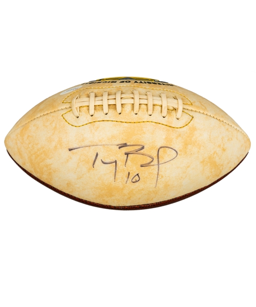 Tom Brady Signed University of Michigan Football with JSA LOA 